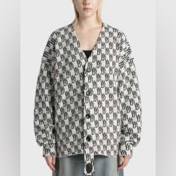 Wetidone Graphic Knit Cardigan